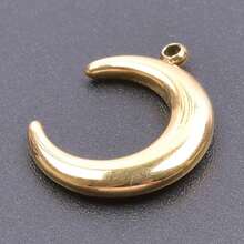 2pcs Heart Lock & Crescent Moon Pendant, 304 Stainless Steel Charm Jewelry Making Supplies, Witch Heart Moon Pendant, DIY Necklace, Keychain, Earrings, Bracelet Decoration, 18k Plated PVD, Unisex