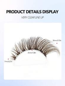 Asiteo 6 Paar braune Katzenauge Wimpern, natürlich augenöffnende Wimpern, flauschige, weiche gekreuzte Kunstmink Wimpern, angenehm zu tragen, geeignet für tägliches Make-up, wiederverwendbar - Katzenaugen Wimpern - Übersicht 3