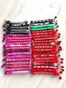 Random 10 Pieces Set, Pet Dog Bandana, Dog Tricot, Printing, Multiple Colours, Universal For Dogs And Cats - Multicolor - View 8