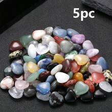 Conjunto de Cristais Naturais e Pedras de Cura a Granel, Presentes de Corações de Gemas, Pedras Preciosas, Corações de Cristal, Pedras Polidas de Bolso, Pedras de Chakra, Ametista, Quartzo Rosa, Reiki, Presentes de Natal para Mulheres e Homens 1,5 cm