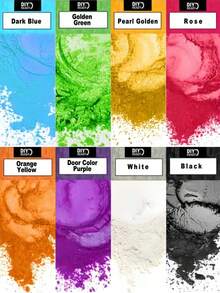 24 色/8 色 5g 0.18oz 不同颜色的珠光云母粉，鲜艳的环氧树脂染料颜色，DIY 珠宝工艺品，持久颜料，艺术和工艺品套装，适用于蜡烛制作，DIY 手工艺品，木制河流桌，液体涂料混合物，杯垫和珠宝制作