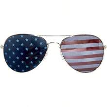 OWL Aviator Pilot Sunglasses for Women and Men Size Medium Gold Black Silver Bronze Colorful Metal Frame - Primavera de la bandera2Marcoplateado - Ver 4