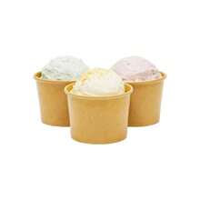Cuencos desechables de papel Kraft para postres o yogurt congelados, color caf, 5oz, 50 - Cafetería - Ver 6