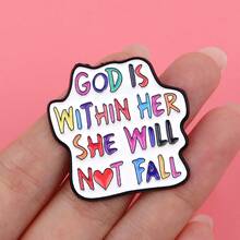 Glaube über Angst Zitat Soft Emaille Pin Anstecknadeln Abzeichen auf Rucksack Männer Frauen Brosche Kleidung Schmuck Mode Accessoires Geschenk