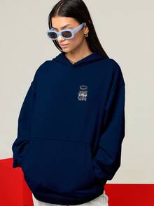 Sweatshirt The Path Truth EaVida Streewear Unisex Ref4015 - Navy Blue - View 4
