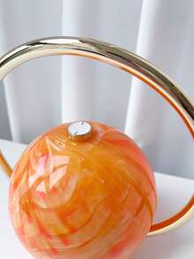 1 szt. unikatowa torebka o dużej pojemności, stylowa na wakacje, podróże, imprezy, wesele, prezent na Walentynki, modna torebka wieczorowa dla kobiet - Pomarańczowy - Zobacz 4