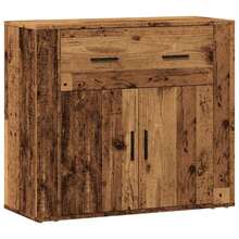 vidaXL Sideboard Im Altholz-Look 80x33x70 Cm, Holzwerkstoff - Yellow - View 2