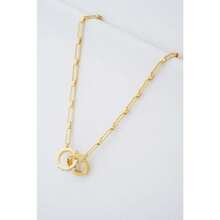 Women's Lola Double Logo Link Necklace Gold One Size