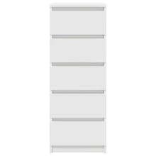 vidaXL Sideboard Mit Schubladen Weiß 37,5x35x99 Cm Holzwerkstoff - 白色 - 查看 6