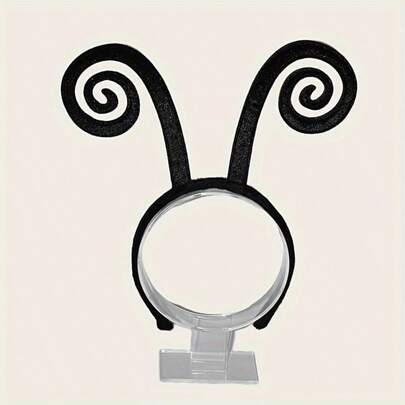 1 pièce Serre-tête décoratif avec antennes - Serre-tête en velours noir réglable pour femmes avec antennes de fourmi en velours noir, décoration de coiffure, taille adulte unisexe - Accessoires de costume pour costumes, soirées à thème, carnavals et bals masqués, fêtes d'anniversaire, événements de représentation - Serre-tête de costume de fourmi