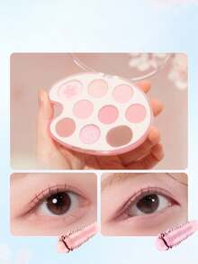 Dasique 9-Color Eyeshadow Palette, Long-Lasting Pigmentation, Easy To Apply, Smooth Blendability, Vegan Formula, Cruelty-Free, Perfect For Festive Rose Girl Charm, Christmas Gift For Women, Fashionable Makeup Brand, Back To School Makeup, Halloween Makeup - #30 Cherry Blossom - 查看 7