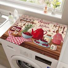 Design vintage con elementi classici e nostalgici, alla moda e bello, resistente al calore e antiscivolo, facile da pulire. Adatto per qualsiasi cucina, lavatrice, asciugatrice, piano cottura e piano in vetro. - Multicolore - Visualizzare 17