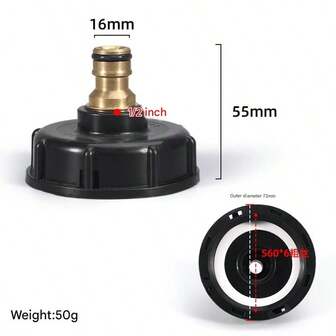 1 件 7.62/10.16 厘米内螺纹分配阀接头 IBC 排水适配器喷嘴配件家庭花园灌溉开关工具