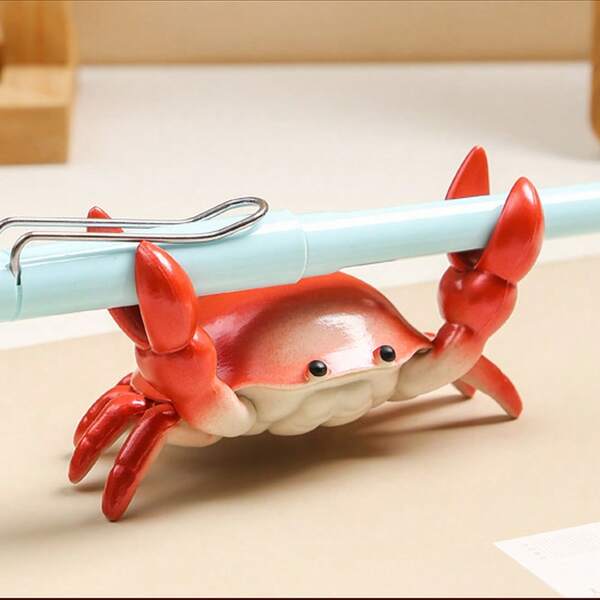 Soporte de teléfono con forma de cangrejo, organizador de escritorio, portaplumas, diseño multifuncional y perezoso como regalo creativo para el hogar u oficina
