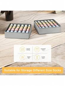 Organizador de cajones plegable con 24 compartimentos, excelente para guardar ropa interior, sujetadores, calcetines y corbatas, diseñado para ahorrar espacio en el armario