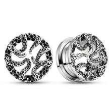 2PCS 316L Stainless Steel Punk Halloween Ear Gauges Plugs Expander Ear Tunnel Stretcher Piercing Body Jewelry Cool Gift - Octopus Tentacle2 - View 5