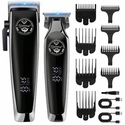 1pc USB Rechargeable Electric Hair Clipper, Gradient Carving Hair Trimmer Set