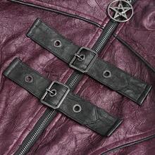 Devil fashion Áo khoác ngắn phong cách Punk Rock dành cho nữ - Đỏ - Xem 7