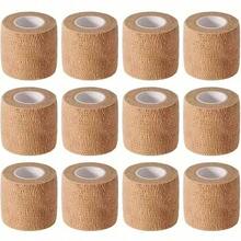 1/6/12 Rolls Nude Color Elastic Self-Adhesive Bandage, Breathable Flexible Non-Woven Self-Adhesive Bandage - Apricot - View 9