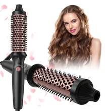 "Portable Hair Volumizing Brush With Adjustable Temperature, 200°C For Curly & Bouncy Hair – Compact & Travel-Friendly, Perfect For Daily Use, Home & On-The-Go Styling –  Hair Care" - 查看 4