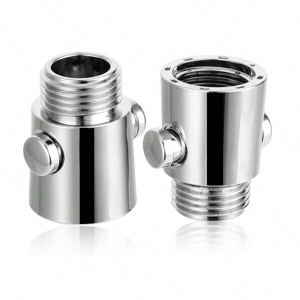 Válvula de cierre de ducha de una sola pieza, válvula de control de flujo de agua universal con botón pulsador G1/2", adecuada para brazos y mangueras de ducha o boquillas de bidé, accesorios de baño