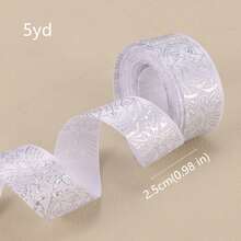 1 件 5 码全息金属魔法圈缎带，多种颜色可选，清新礼品包装丝带，适用于 DIY 工艺品、婚礼派对装饰、礼品包装、花束装订 - 彩色 - 查看 11