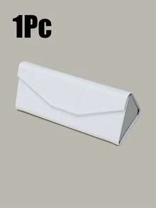 1pc Minimalist Solid Color 3D Foldable Eyeglasses Case, Portable Protective Spectacles Storage Box