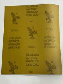Papel de lija de marca Eagle genuino, papel abrasivo para pulir con agua para lijar pintura de coche, jade, palisandro, hojas de lijado fino de 2000 granos