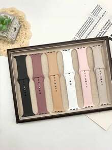 6 条装运动表带，适用于 Series 11/10/9/8/7/6/SE/SE2/Ultra 2 38 毫米 40 毫米 41 毫米 42 毫米 44 毫米 45 毫米 46 毫米 49 毫米 - 主动透气柔软硅胶表带，优雅时尚礼品套装 - 38/40/41/42mm(Series 10) - 查看 15