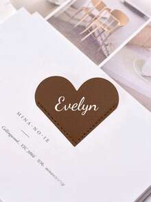 1 pieza Marcapáginas de cuero personalizado con nombre, Marcapáginas de corazón de cuero personalizado, Marcapáginas de corazón, Marcapáginas de corazón para parejas, Regalo de corazón personalizado, Marcapáginas de corazón de cuero personalizado, Regalo para lectores, Accesorio de libros, Regalo de libros para parejas - Multicolor - Ver 18