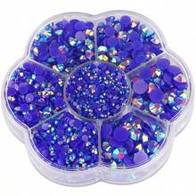 5000pcs/Box, 2mm 3mm 4mm 5mm 6mm, 5 Sizes, Silver Base Crystal Beads Stones,Flower Shape Box Packed, Round Flatback Rhinestones Multi Colors Crystal Gems Non HotFix DMC Jewelry Beads Glass Stones Diamond 3D Pattern Design Accessories Glitter Manicure Decal Decorations For Clothes,Bag,Shoes,Cups,Phone Covers,Handicrafts,Diy Trim.