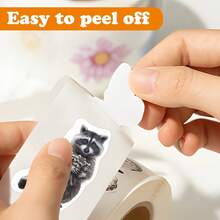 500 pegatinas de mapache en rollo mega - Libro de pegatinas de vinilo con mapaches, mapaches sonrientes y saludando, en formas irregulares (sin bordes cortados) para scrapbook, diario, portátil, teléfono, monopatín - Pegatinas de anime, animales divertidos