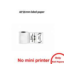 Impresora de etiquetas térmica, fabricante de etiquetas inalámbrico portátil, compatible con iOS y Android, para pequeñas empresas, oficinas, hogar, ropa, supermercados, joyería e industrias alimentarias, incluye 1 rollo de etiquetas de 40*20mm