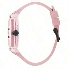 Guess Nuevo reloj de cuarzo cuadrado de moda para hombres con correa de silicona de tres ojos y dial, reloj de pulsera para hombres de alto rendimiento costo-beneficio - GW0032G1 - Negro - Ver 4