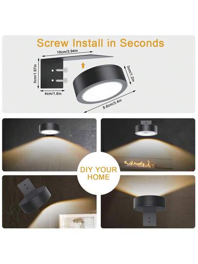 Magnetic LED Wand Verlichting Remote Control, Dimmable, Temperatures, Timer Function, Moderne Lamp Gallery, Stairwell, Corridor, Bedroom Picture Frame view 10