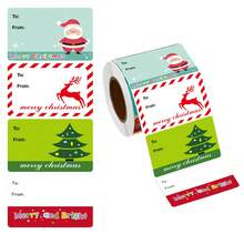 500pcs/Roll Christmas Gift Label Stickers, Writable Self-Adhesive Multi-Purpose Holiday Decoration Labels For Holiday Gift Packaging, Daily General Self-Adhesive Labels, Multi-Style,Christmas Decorations,Christmas ,Christmas Crafts