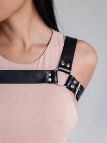 Dây nịt thời trang nữ, đai nịt ngực, corset, đồ lót da, đồ lót bondage, trang phục gothic, đồ lót fetish, phụ kiện dành cho nữ. - màu đen - Xem 6