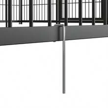 Large Dog Kennel Outdoor Pet Pens Dogs Run Enclosure Animal Hutch Metal Coop Fence With Roof Cover. 9.62'L X 9.35'W X 6.18'H - 黑色 - 查看 10