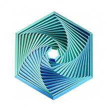 3D Printed Fidget Toy, Fractal Hexagon Spiral Design, Sensory Stress Relief Toy, Colorful , Great Gift For Holidays, Christmas, Birthdays (Light Purple) - Multicolor - View 14