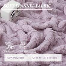 Manta de forro polar de franela blanca para sofá, cama - Mantas súper suaves para mujeres, manta esponjosa texturizada con hojas 3D, ligera y acogedora