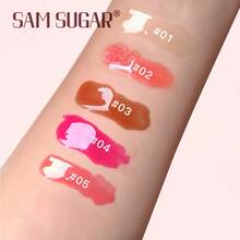SAM SUGAR 5 色保湿润唇膏，亮泽唇彩，液体唇膏，适合所有肤色，滋养保湿，改善肤色，馈赠佳品 - 彩色 - 查看 10