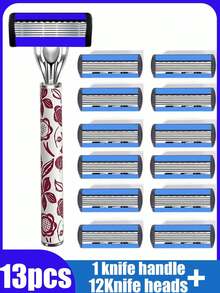 Exquisite And Affordable Men's Manual Safety Shaver, Upgraded To 6-Layer Blades, With Clean And Refreshing Shaving, No Stubble, Smooth And Skin Friendly, Suitable For Various Daily Shaving Scenarios For Men And Women.