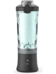 YAYUSI Licuadora Portátil sin Cable,600ml Licuadora Eléctrica USB,Tapa a Prueba de Fugas y Boquilla para Beber,Mini Licuadora Portátil para gimnasio, viajes, campamentos, batidos, jugos, queso(Negro) - 1 - Ver 3