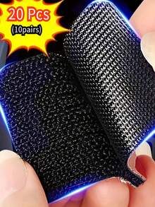 20 件重型自粘钩环胶带、自粘钩环胶带、撕下粘贴式钩环夹，适用于家用地板、防滑地毯和地垫夹，适用于家庭/汽车、强力固定贴纸、DIY 工艺品胶带、防水、无残留、可重复使用、非常适合地毯、瑜伽垫和宠物床上用品、易于安装 - 彩色 - 查看 3