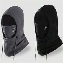 Cagula de iarnă unisex din fleece, încălzitor de gât, mască de schi, căciulă, set de pălărie, rezistentă la vânt și caldă pentru ciclism