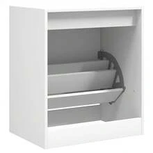 vidaXL Schuhschrank Weiß 60x42x69 cm Holzwerkstoff - Bianco - Visualizzare 7