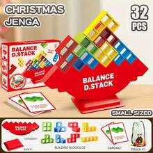 Permainan Papan Balok Susun Seimbang 32/48/64 keping, Mainan Meja Interaktif untuk Anak & Dewasa, Permainan Pesta Seru, Permainan Keluarga, Kelas, Pesta, Pertemuan, Perjalanan, Halloween, Hadiah Natal (Warna Acak) - MultiWarna - View 13