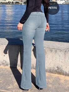 Elegante personalisierte Damen Skinny Jeans mit Schlag, Petite Passform