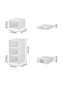 9层免组装鞋柜，独立鞋架，玄关鞋柜，适用于阳台、客厅、门厅，高75.4英寸，白色塑料材质，家居收纳，鞋靴整理架 - 白色 - 查看 3