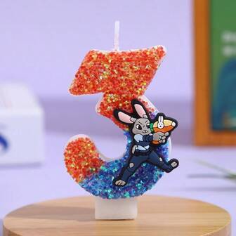 Digital Candles – Two-Color Birthday Cake Decoration! Cute Cartoon Party Props, Perfect As Themed Birthday Gifts & Cake Embellishments. Ideal For -Loving Celebrations!